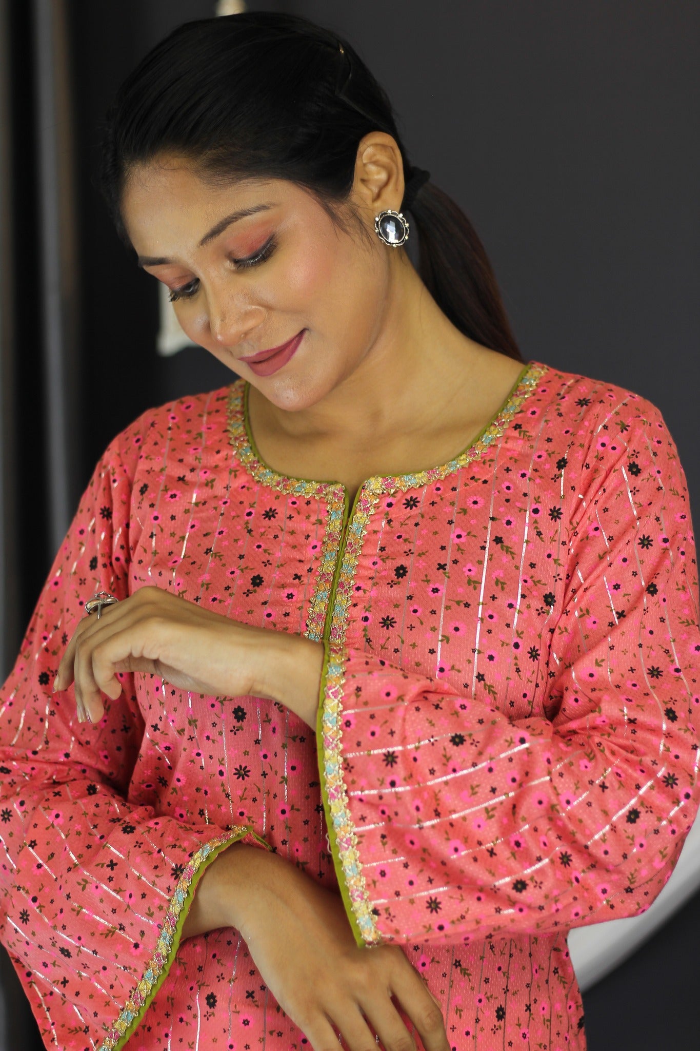 Pink Cotton Kurti