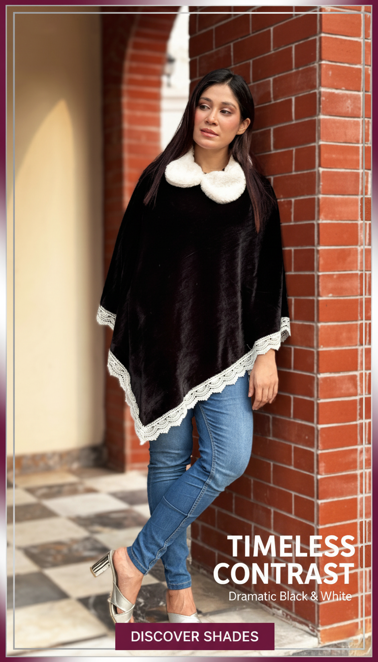 Poncho- Black