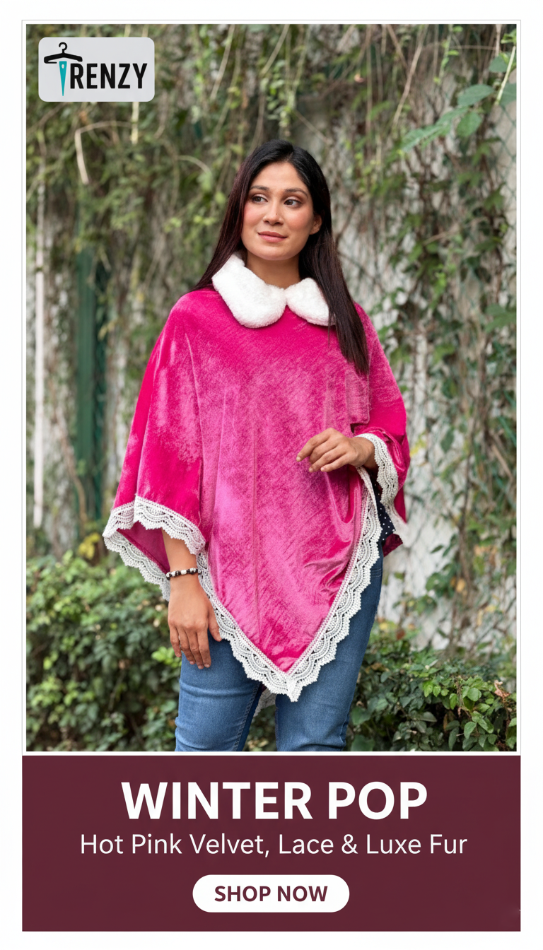 Poncho- Pink