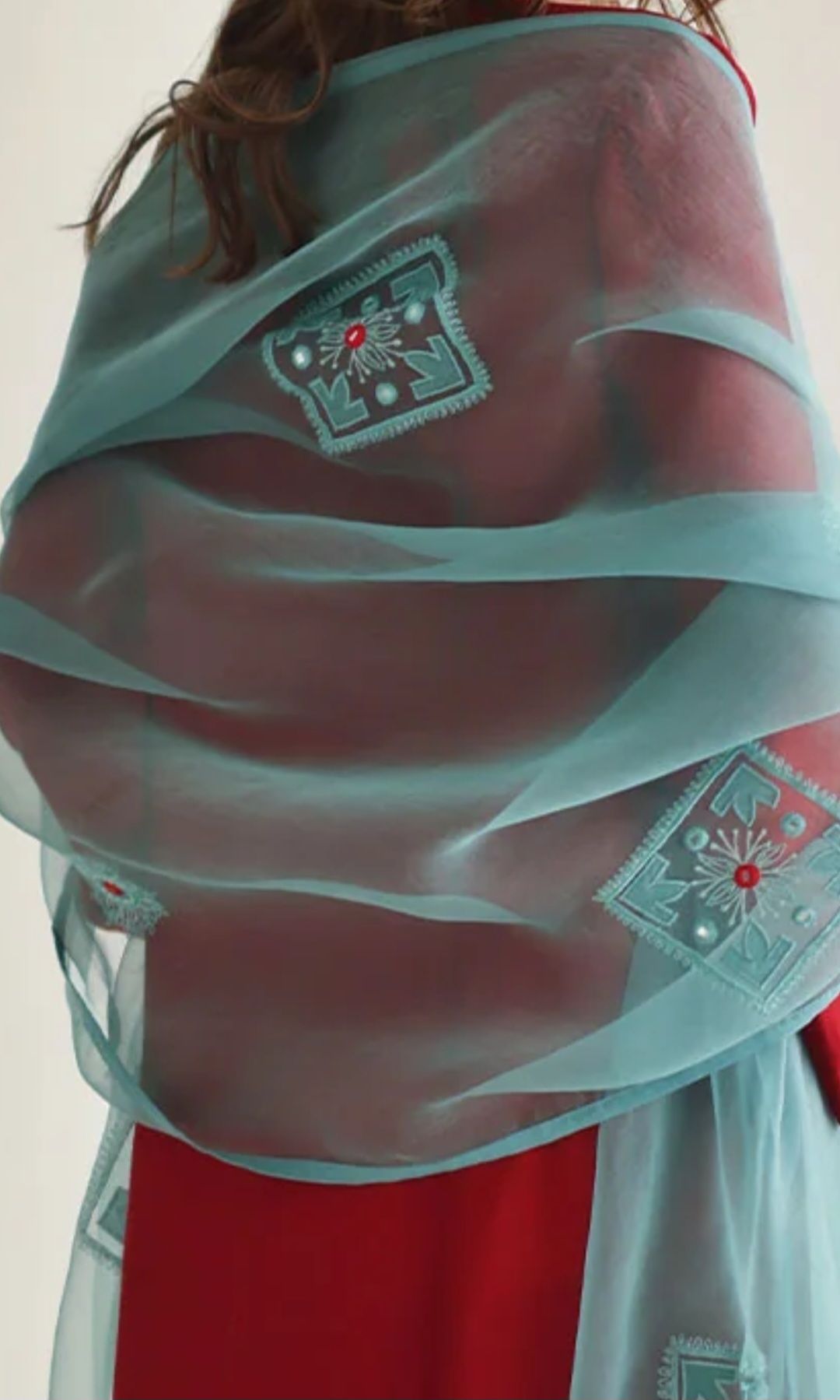 Maroon Embroidered 3 piece suit