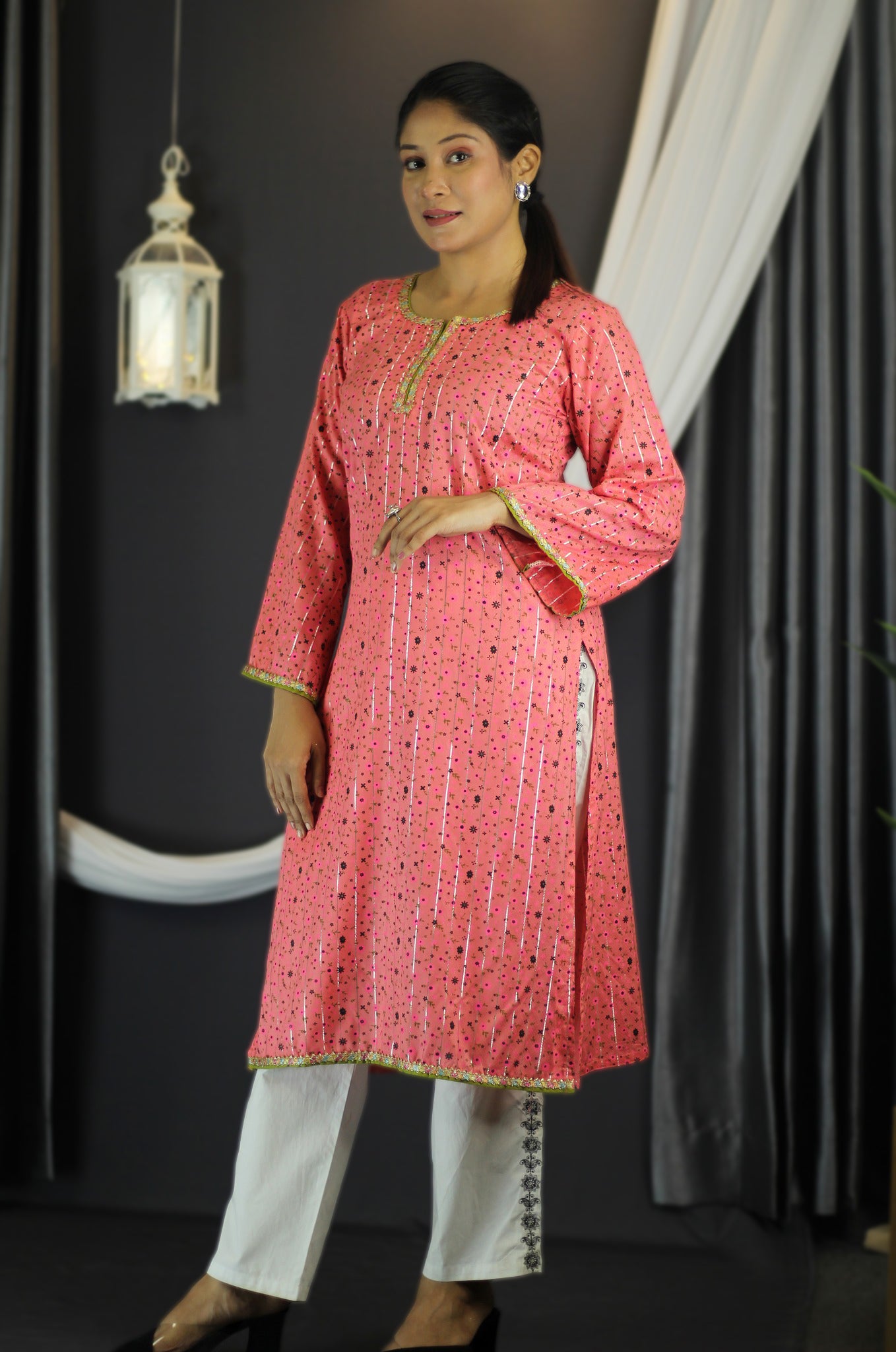 Pink Cotton Kurti