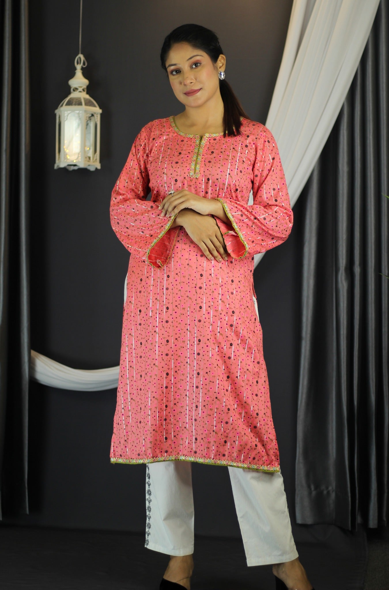 Pink Cotton Kurti