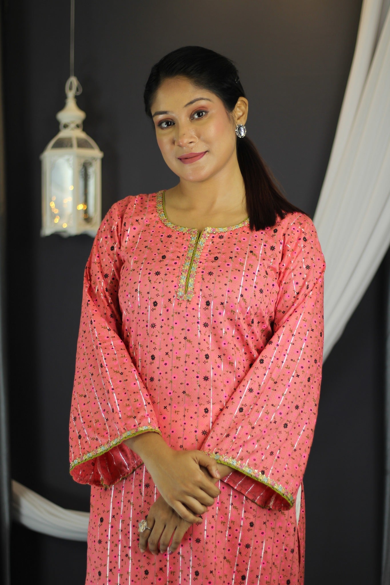 Pink Cotton Kurti