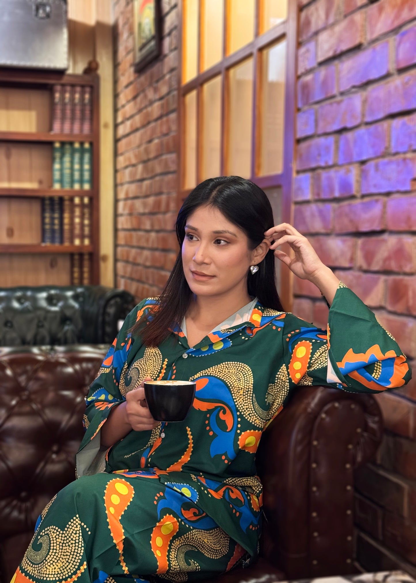 Green designer Co-ord Set