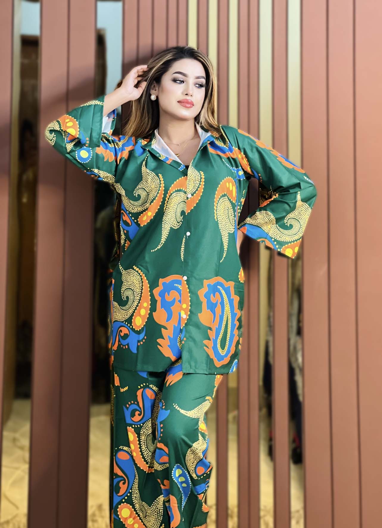 Green designer Co-ord Set