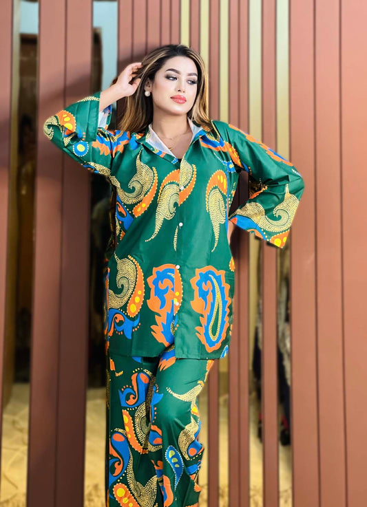 Green designer Co-ord Set