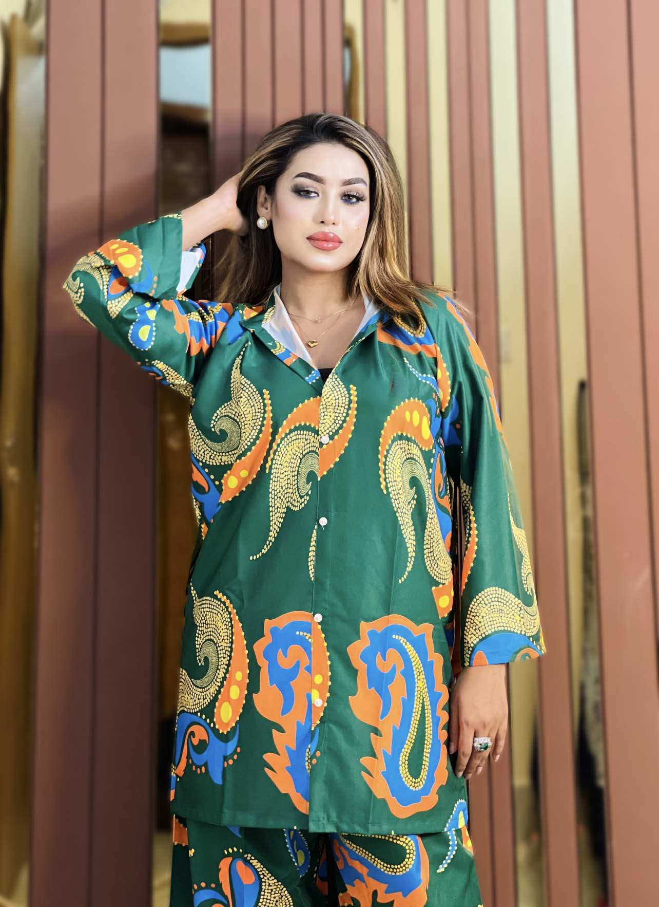 Green designer Co-ord Set