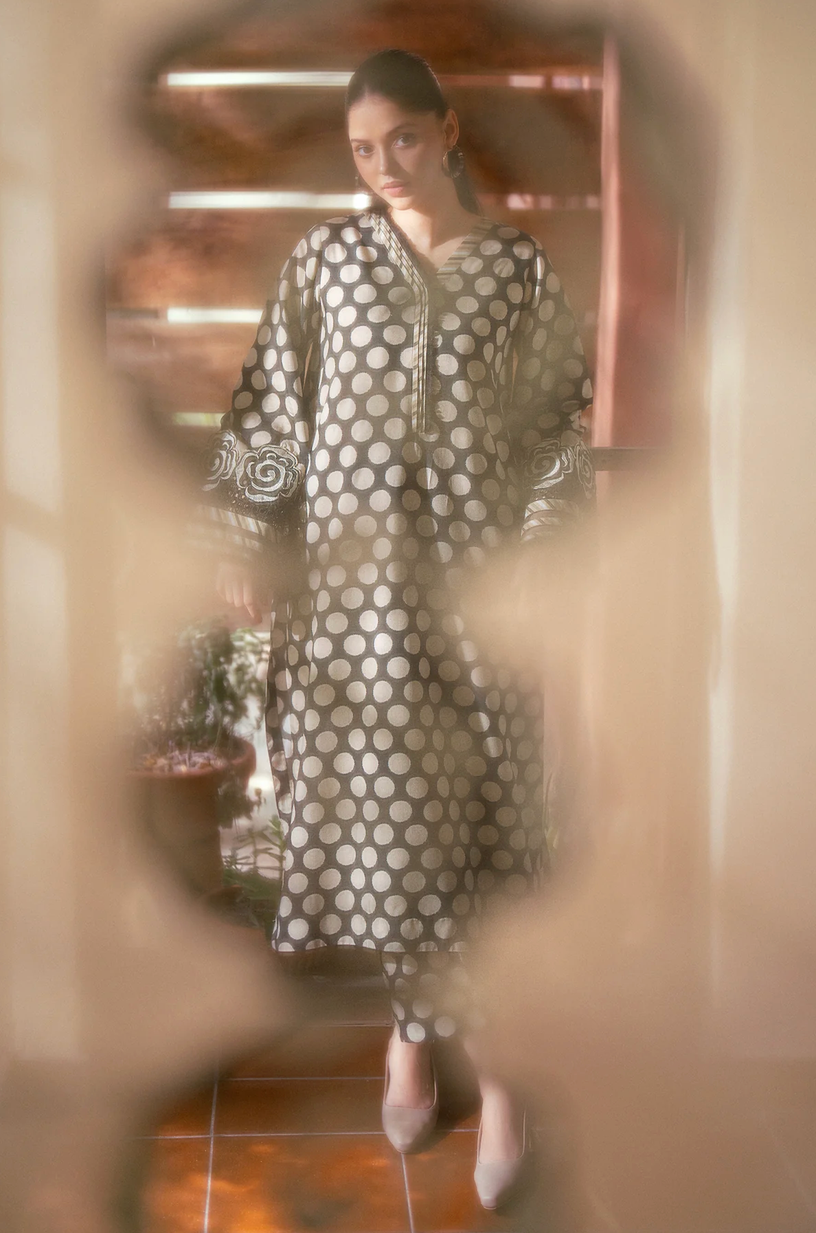 Doted black 3 piece Set